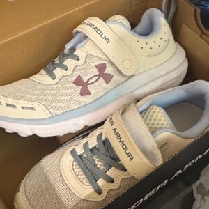 Under Armour Kids' Beige and Lavender Sneakers
